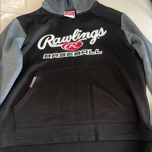 Rawlings Black and Gray Baseball Pullover